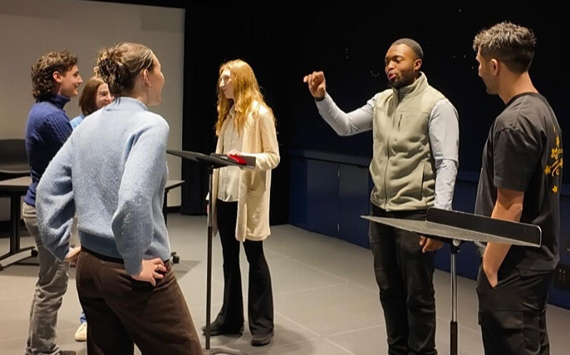 June Moon in development June Moon cast and creative team in rehearsal and presentation, New York (photo 6 of 6)